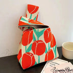 Small Knot Handcrafted Knit Bucket Purse