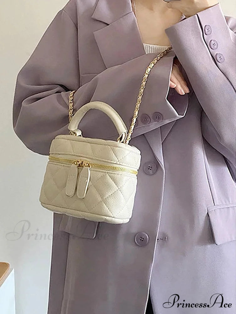 Small Quilted Chain Rhombus Crossbody Designer Purse