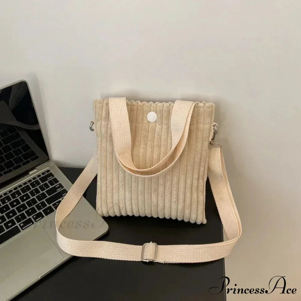 Small Ribbed Zipper Shoulder Bag Spring Purse
