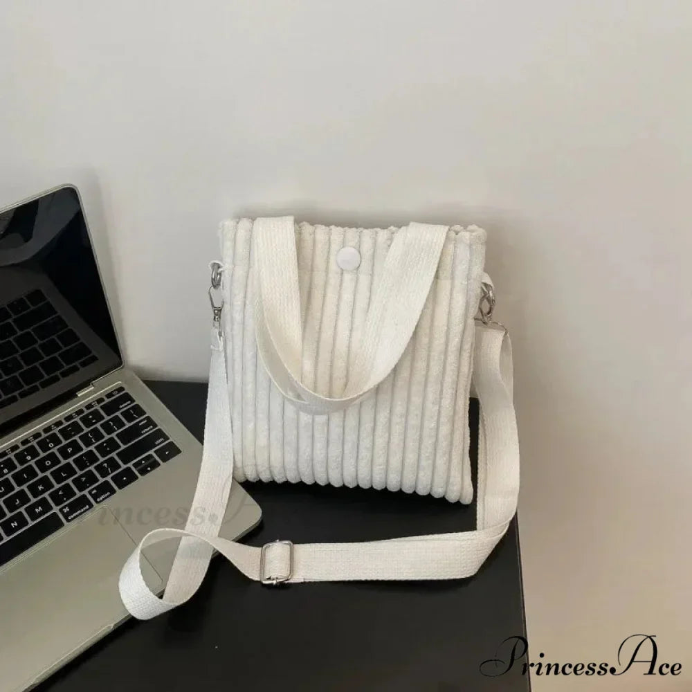 Small Ribbed Zipper Shoulder Bag Spring Purse