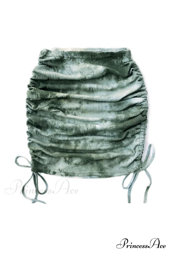 Smocked Tie Dye Skirt