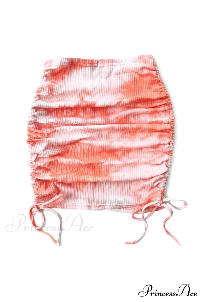Smocked Tie Dye Skirt