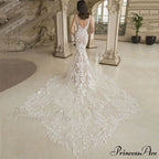 Smooth Mermaid Strap Wedding Gown