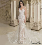 Smooth Mermaid Strap Wedding Gown