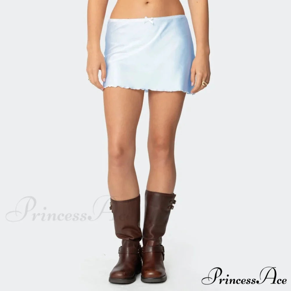 Smooth Monotone Lower Waist Skirt