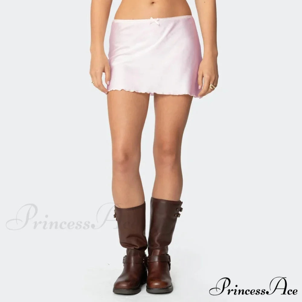 Smooth Monotone Lower Waist Skirt