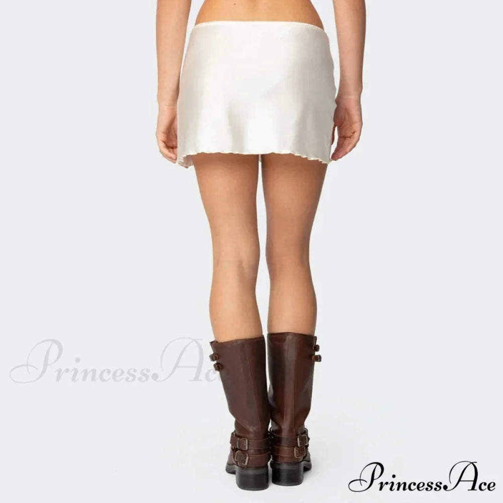 Smooth Monotone Lower Waist Skirt