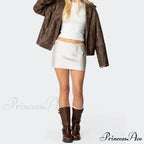 Smooth Monotone Lower Waist Skirt