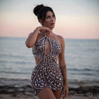 Smooth Off-Shoulder Sparkling Bandage Prom Dress