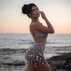 Smooth Off-Shoulder Sparkling Bandage Prom Dress