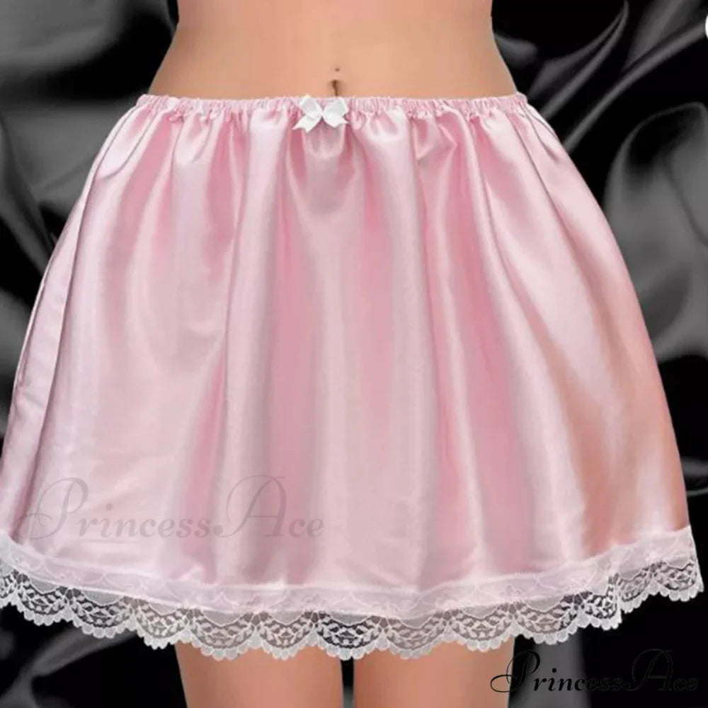 Smooth Ribbon Fluffy Hang Skirt
