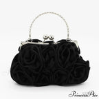 Smooth Rose Flower Frame Dinner Clutch Bag