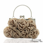 Smooth Rose Flower Frame Dinner Clutch Bag
