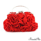 Smooth Rose Flower Frame Dinner Clutch Bag