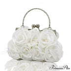 Smooth Rose Flower Frame Dinner Clutch Bag