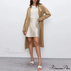 Smooth Side Zipper Narrow Skirt