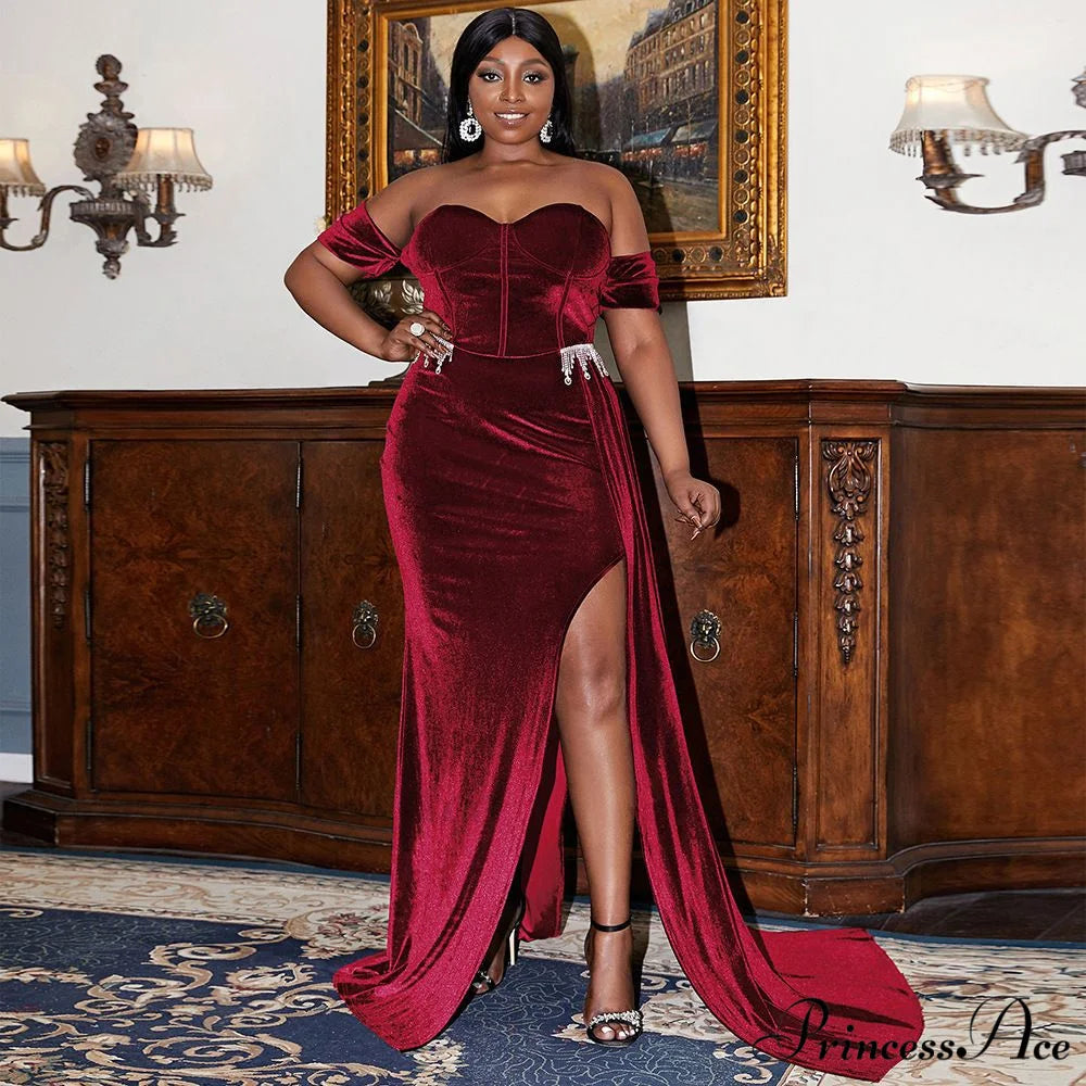 Smooth Single Shoulder Opening Full Length Prom Dress