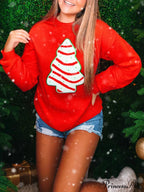 Snowflake Embroidered Christmas Hoodie