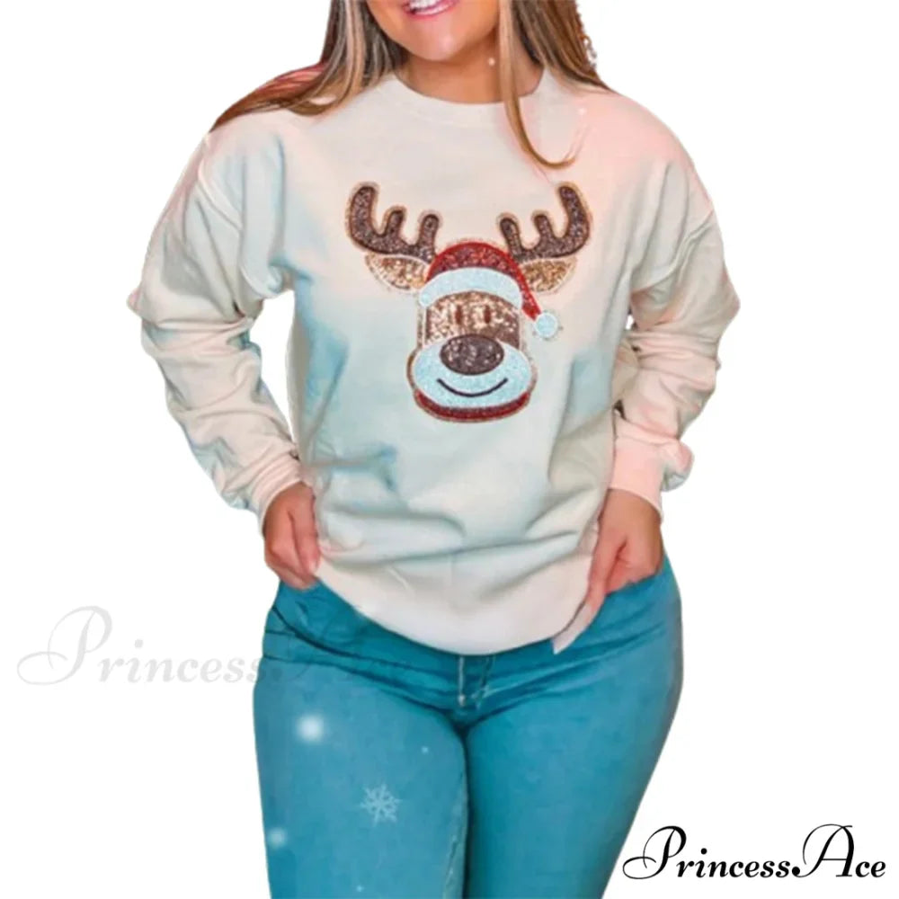 Snowflake Embroidered Christmas Hoodie