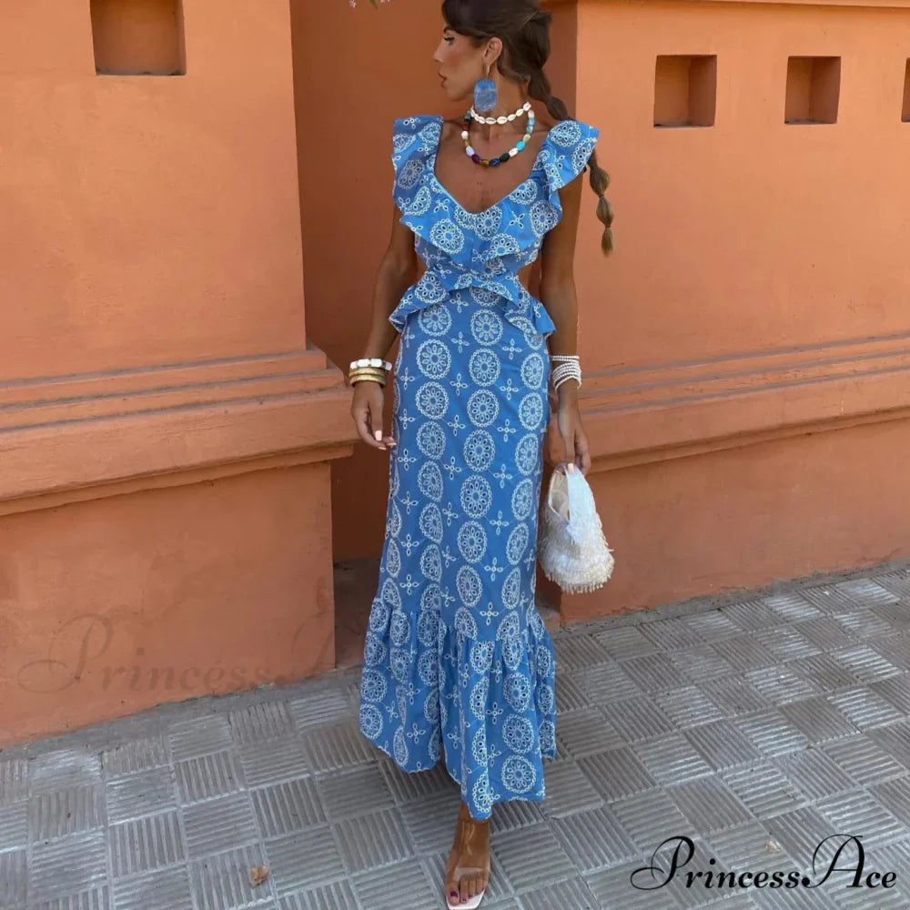 Soft Blossom Lace Celebration Bohemian Dress