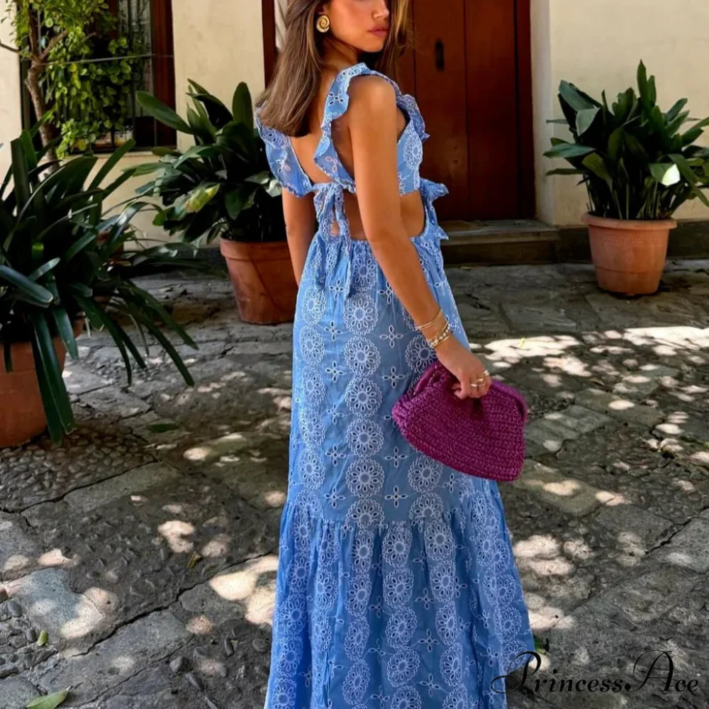 Soft Blossom Lace Celebration Bohemian Dress