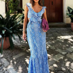 Soft Blossom Lace Celebration Bohemian Dress