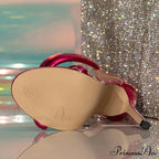 Soft Cozy High-Quality Leather Ankle-Wrap Zip Sandal Open-Toe GladiatorFashion Party High Heel