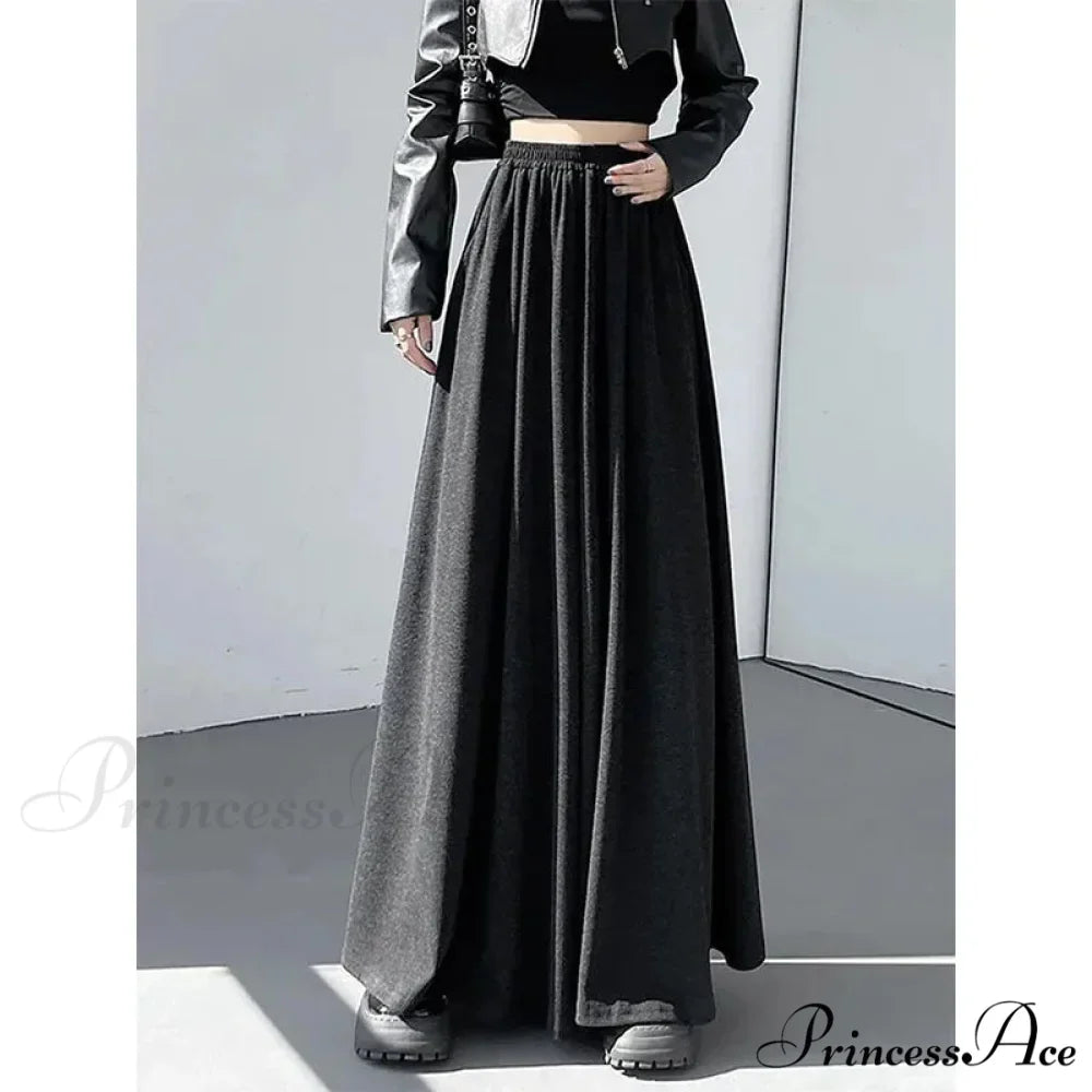 Soft Elevated Waist Informal Wide Leg Trousers