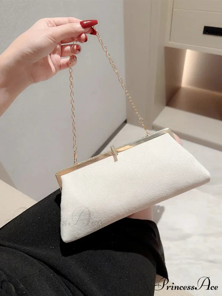 Soft Fish Hook Sparkling Decorated Evening Clutch Celebration Marriage Bag