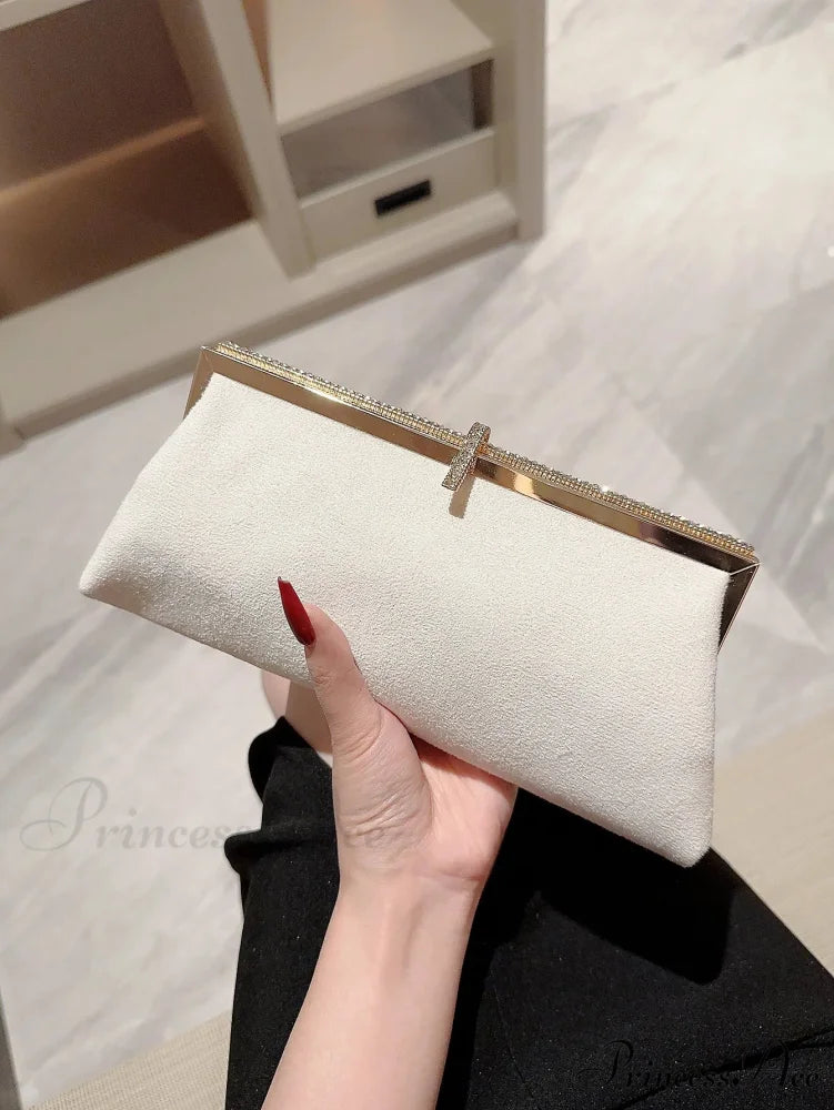 Soft Fish Hook Sparkling Decorated Evening Clutch Celebration Marriage Bag