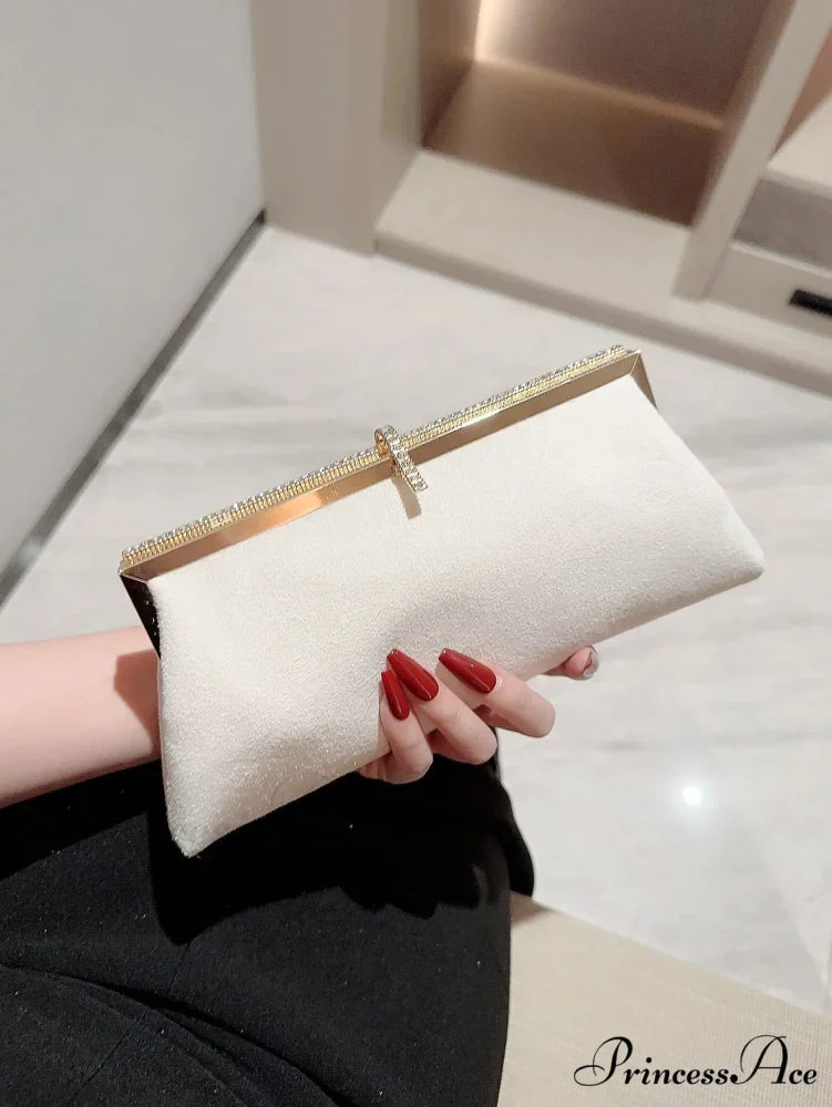 Soft Fish Hook Sparkling Decorated Evening Clutch Celebration Marriage Bag