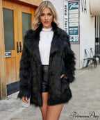 Soft Folded Collar Extended Sleeve Jacket