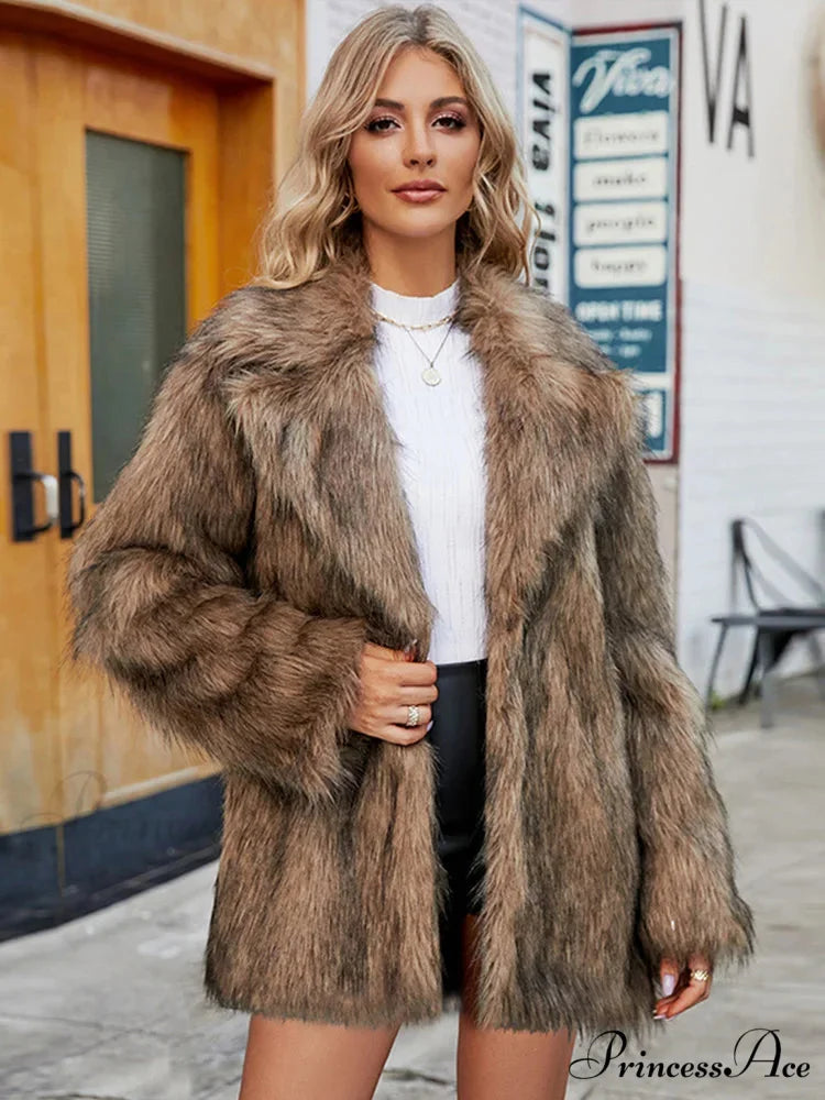 Soft Folded Collar Extended Sleeve Jacket