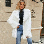 Soft Folded Collar Extended Sleeve Jacket