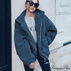 Soft Fur Plush Pocket Plus Size Teddy Coat