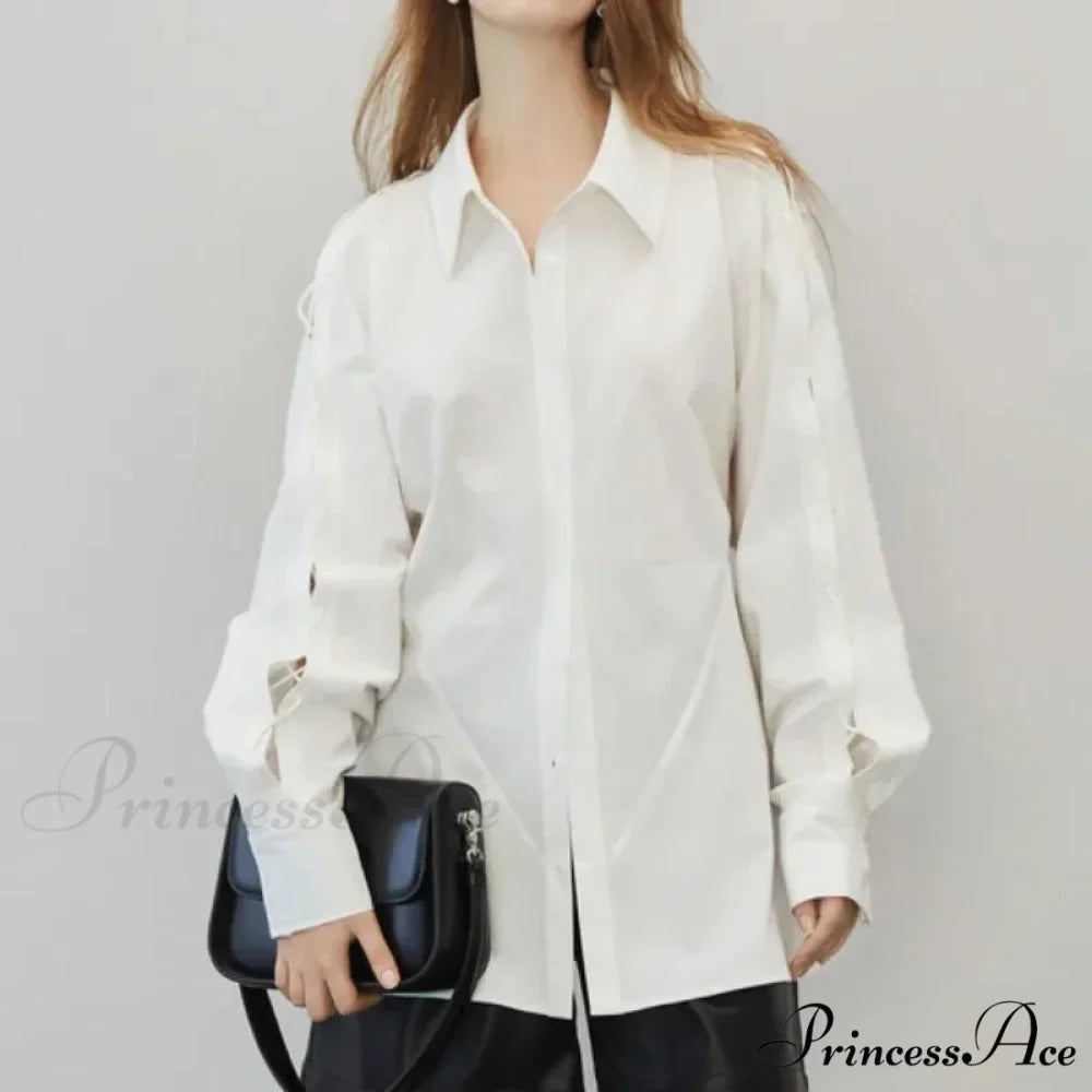 Soft Long Sleeve Button Up Informal Workplace Blouse
