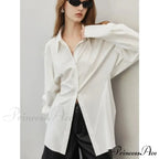 Soft Long Sleeve Button Up Informal Workplace Blouse