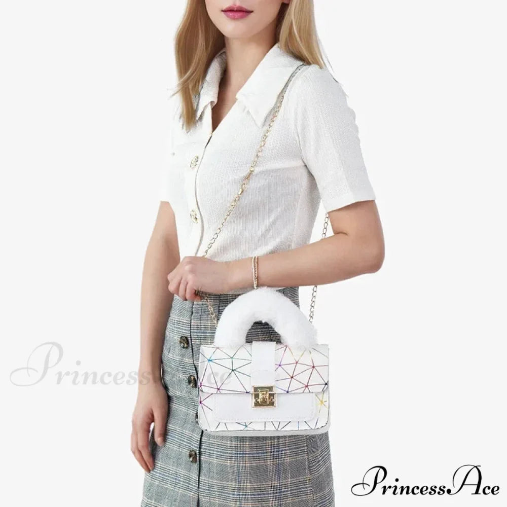 Soft Petite Square Printed Messenger Handbag