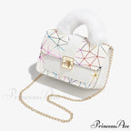 Soft Petite Square Printed Messenger Handbag