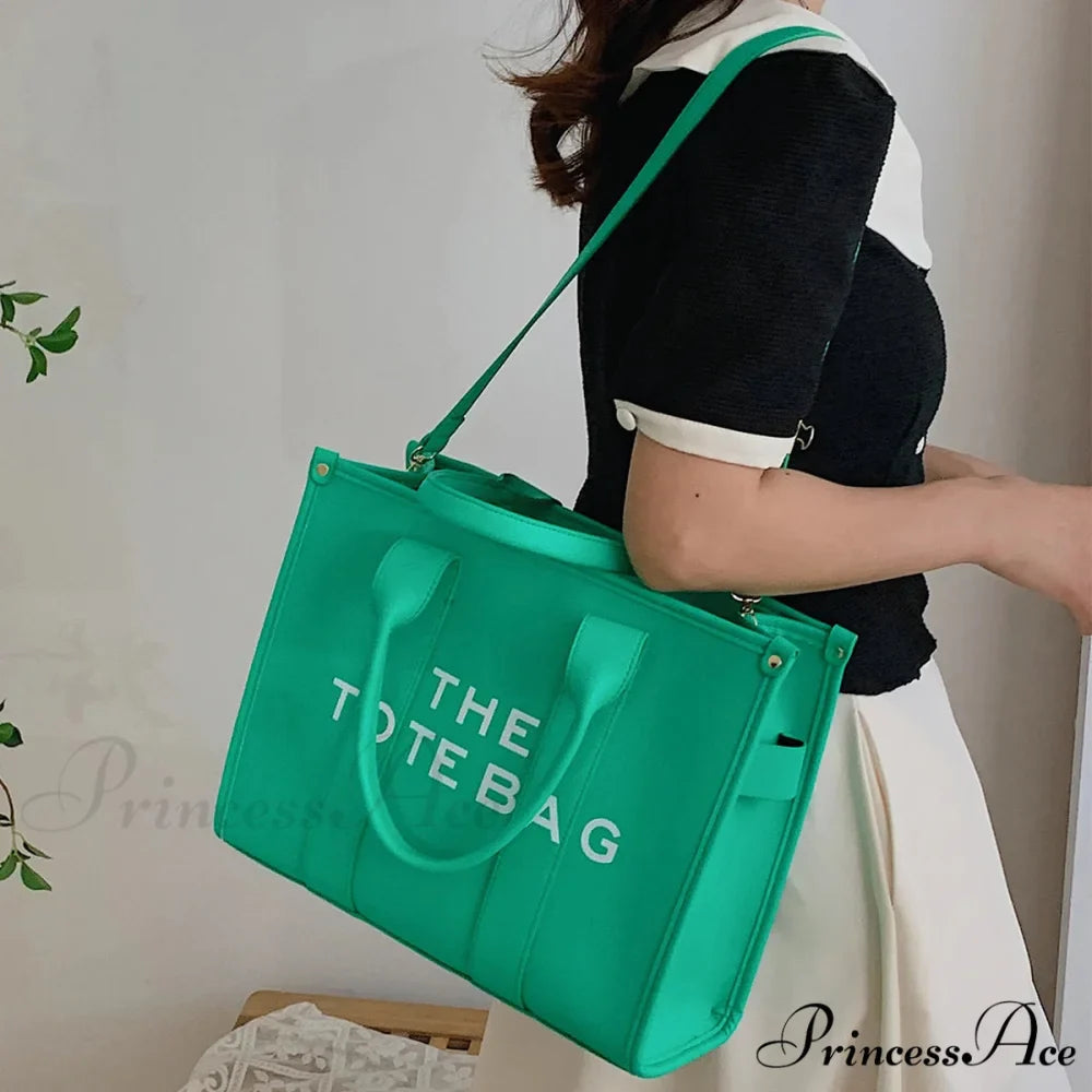 Soft PU Leather Tote Shoulder Handbag