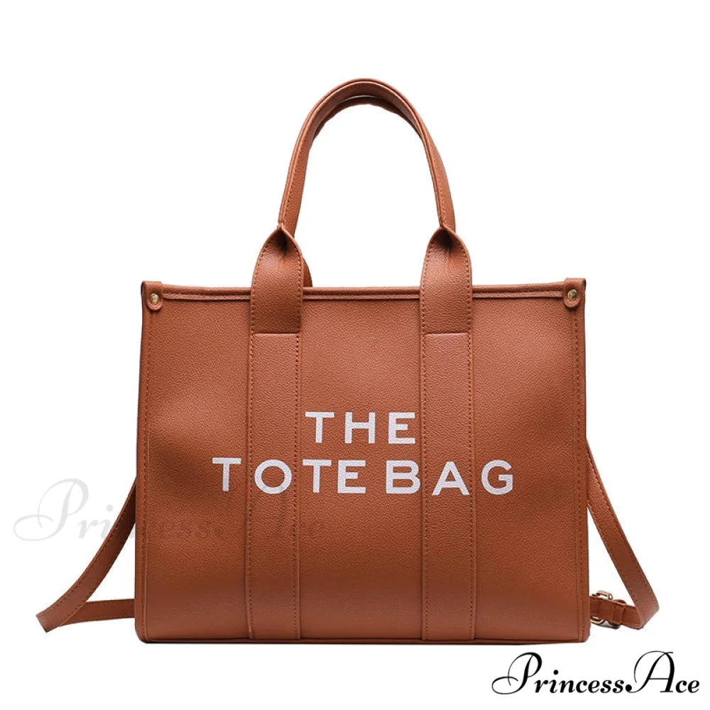 Soft PU Leather Tote Shoulder Handbag