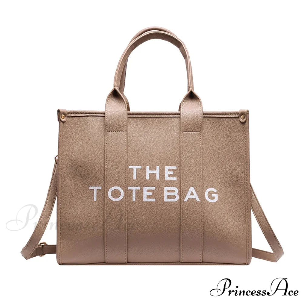 Soft PU Leather Tote Shoulder Handbag