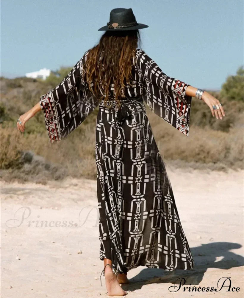 Soft Rayon Kimono Robe Swimsuit Cover-up