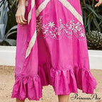 Soft Rayon Long Sleeve Bohemian Dress