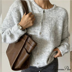 Soft Single-breasted Knit Cardigan
