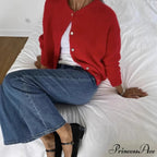 Soft Single-breasted Knit Cardigan