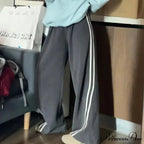 Soft Striped Winter Sweatpants Trousers
