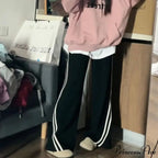 Soft Striped Winter Sweatpants Trousers