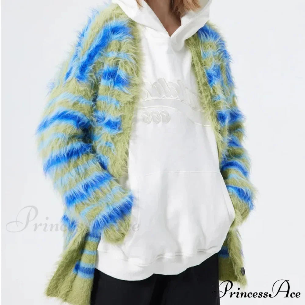 Soft V-neck Cropped Sweater Knitted Cardigan