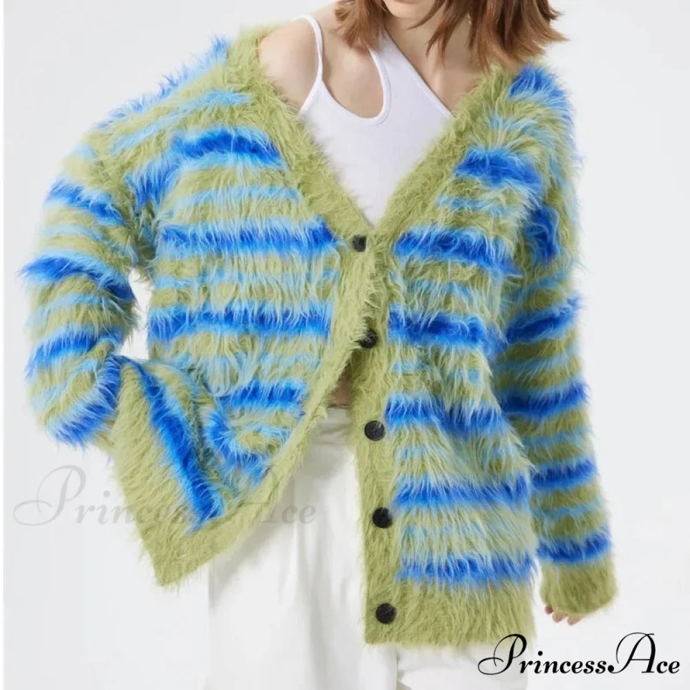 Soft V-neck Cropped Sweater Knitted Cardigan